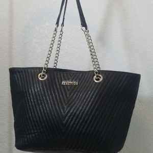 Kenneth Cole Reaction Black Leather Tote/Satchel